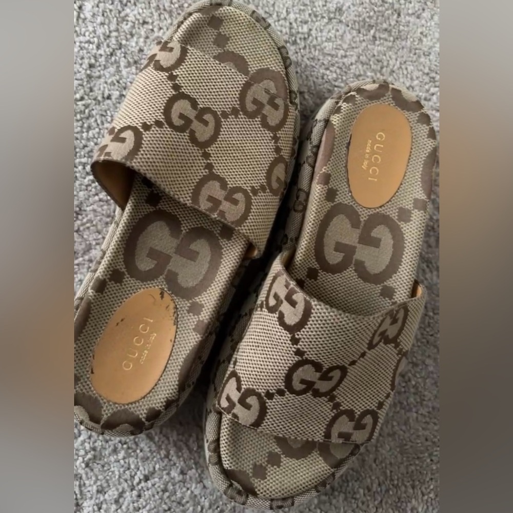 Gucci platform slides